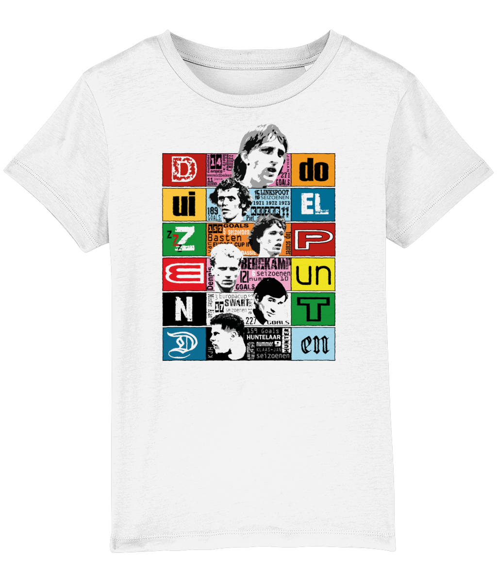duizend Doelpunten (WIT) - Kids SoftStyle T-Shirt - Gildan