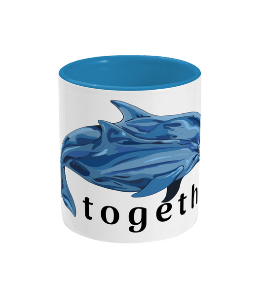 Gekleurde binnenkant en oor mok Dolly Fijnie together