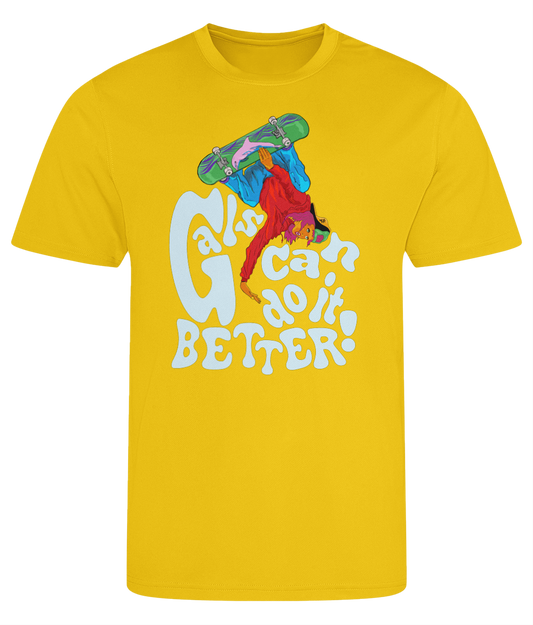 Gals can do it better (Blue) -  Kids SoftStyle T-Shirt  Gildan