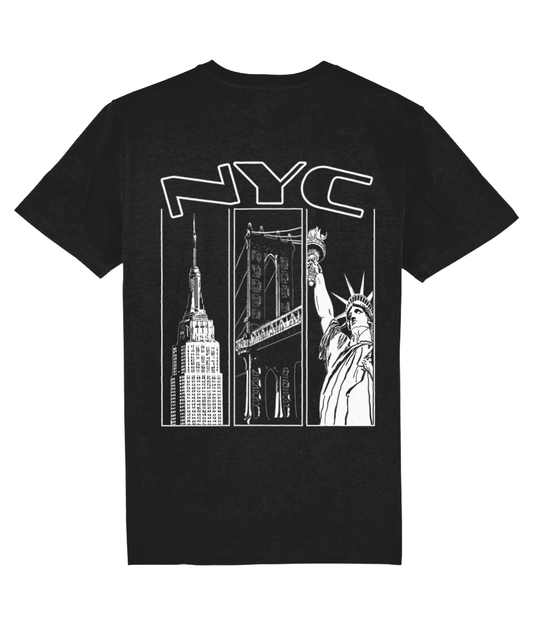 NYC front NYC back Gildan Heavy Cotton T-Shirt
