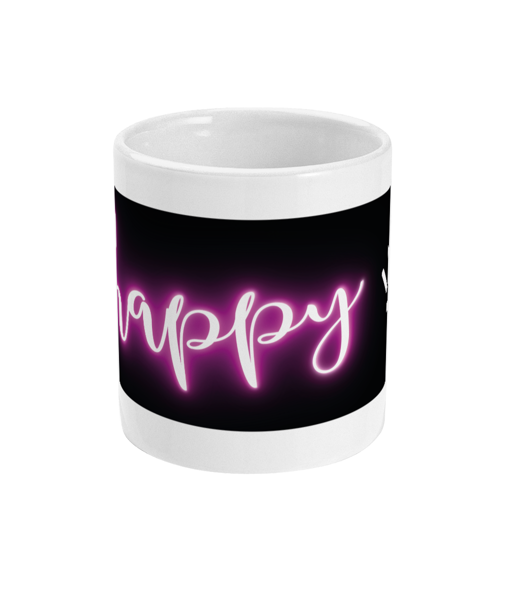 neon happy mok - Mok 11oz