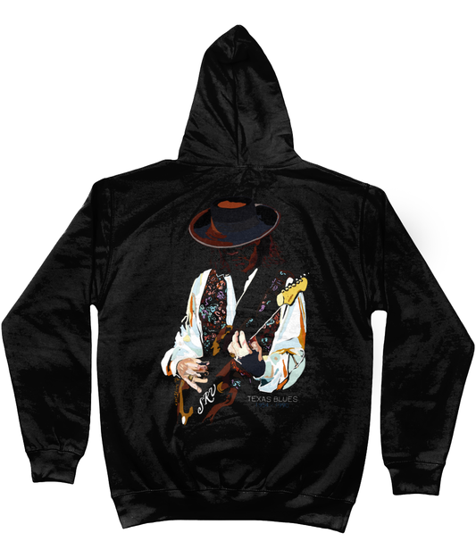 Stevie Ray Vaughan Texas Blues - back - College Hoodie - AWDis