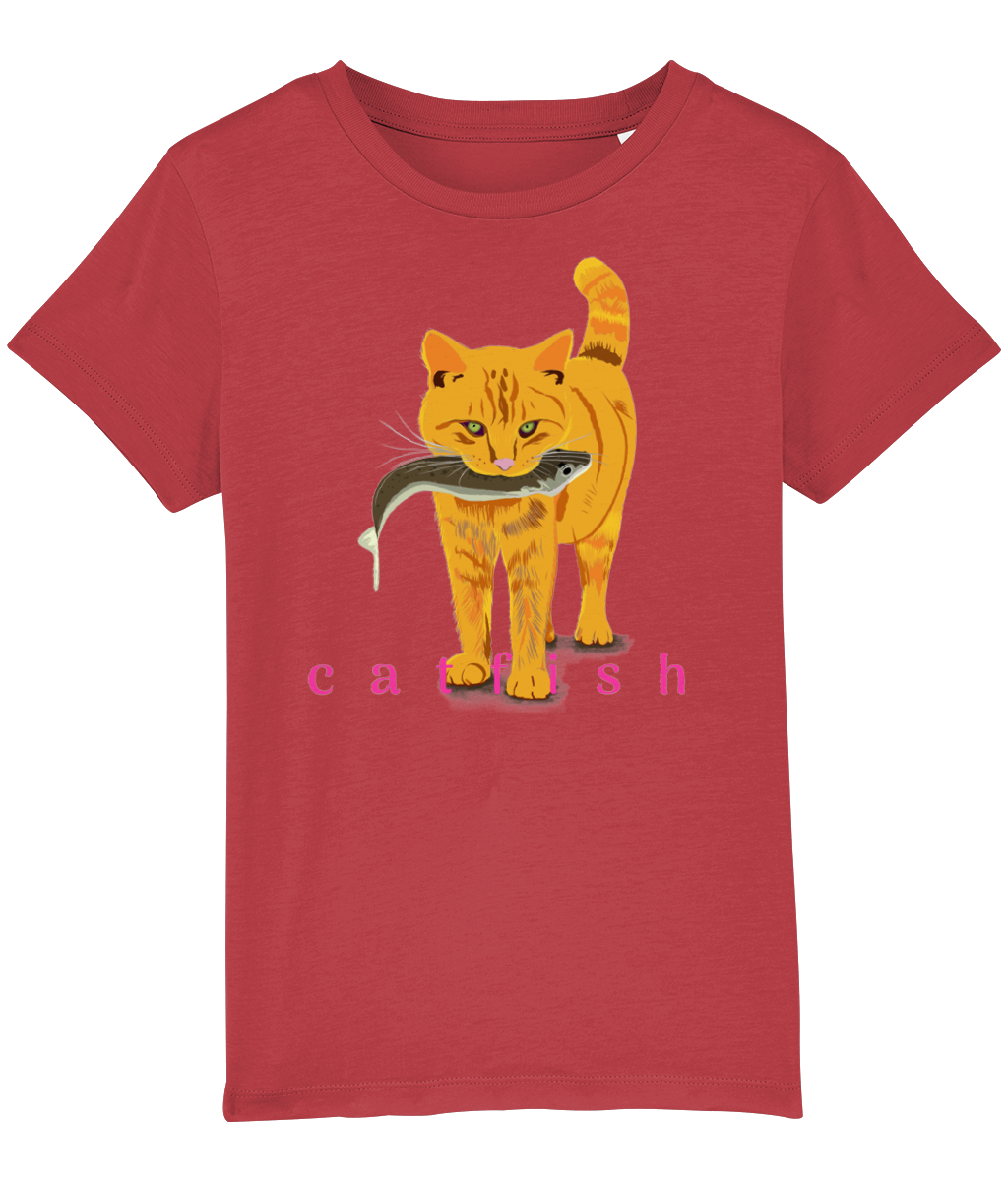 Cat Fish - Kids SoftStyle T-Shirt - Gildan